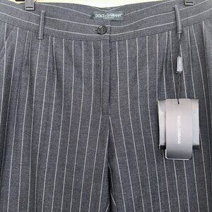 DOLCE & GABBANA VIRGIN WOOL WIDE LEG PANTS